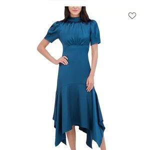 Eliza J Ruffled High Neck Dress